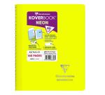 Carnet reliure intégrale enveloppante Koverbook Neon A5 160 pages ligné couverture polypropylène opaque - Assortis