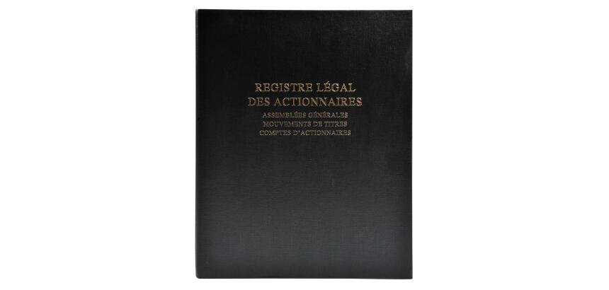 Registre des actionnaires 100 feuillets - Noir