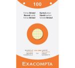 Fiche bristol, 125 x 200 mm, quadrillé, assorti