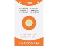 Pk 100 Exa Record Cards 125x20 5/5 Ast - Assorted colours
