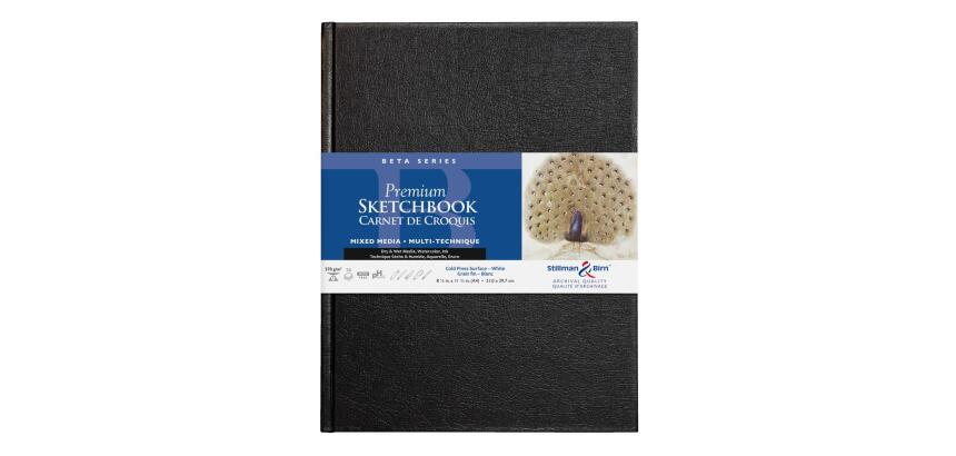 Beta Series carnet rembordé rigide 26F A4 270g - Blanc