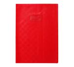 Protège-cahiers grain madras avec rabats marque-pages PVC 22/100ème A4