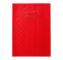Protège-cahiers grain madras avec rabats marque-pages PVC 22/100ème A4