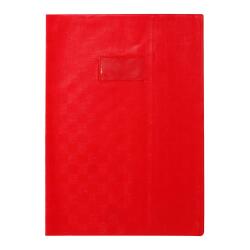 Protège-cahiers grain madras avec rabats marque-pages PVC 22/100ème A4