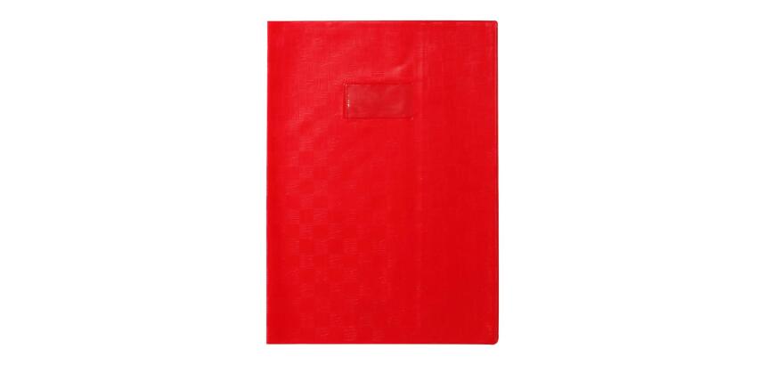 Protège-cahiers grain madras avec rabats marque-pages PVC 22/100ème A4