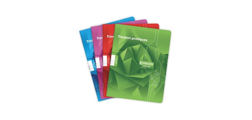Cahier Travaux Pratiques piqué 7000 17x22 cm 64 pages grands carreaux 70 g + uni 90 g - Assortis