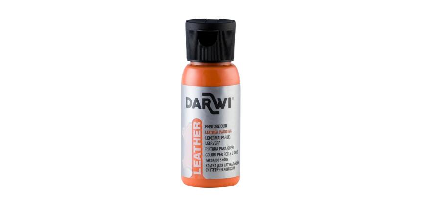 DARWI Flacon de 50 ml de Peinture sur Cuir - Orange