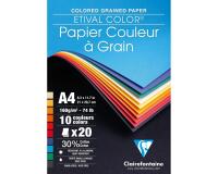 Etival Color bloc collé 20F A4 160g - Assortiment vif