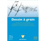 Dessin à Grain bloc collé 20F 27x36cm 125g
