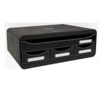 TOOLBOX MINI 4 drawer black/glossy white
