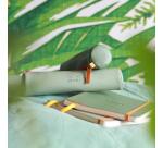 Rhodiarama trousse ronde simili cuir italien 5x21,5 cm - Paon