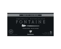 Fontaine Noir bloc collé 4 côtés 15F 20x40cm 300g grain fin