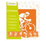 Set de 6 pochoirs enfants, Sports - Orange