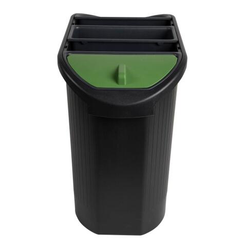 TOP LINE ECO WASTE PAPER BIN black/anthr - Black/ Grey