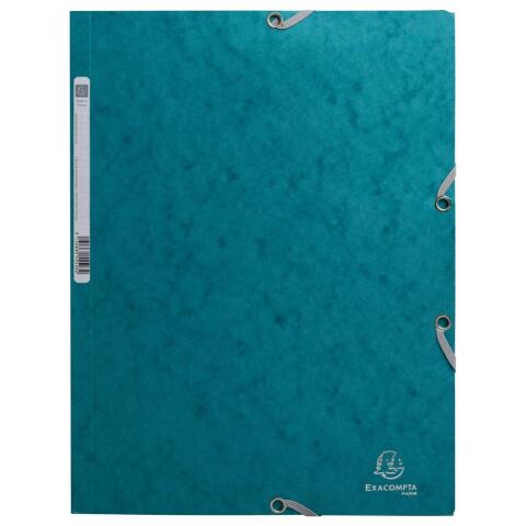 Carpetas con gomas 3 solapas en Cartulina lustrada Skandi - 24x32 cm, A4 - Azul Pacífico