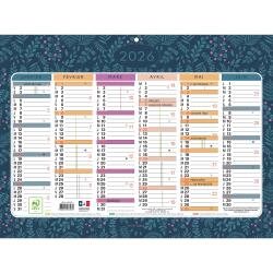 Calendrier Mini Labo avec décor recto-verso 29,5 x 22 cm Semestriel 2026
