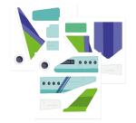 Crea 3D, Avion - Vert