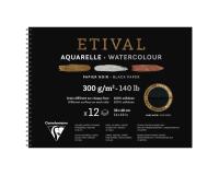 Etival Noir album spiralé 12F 36x48cm 300g double grain