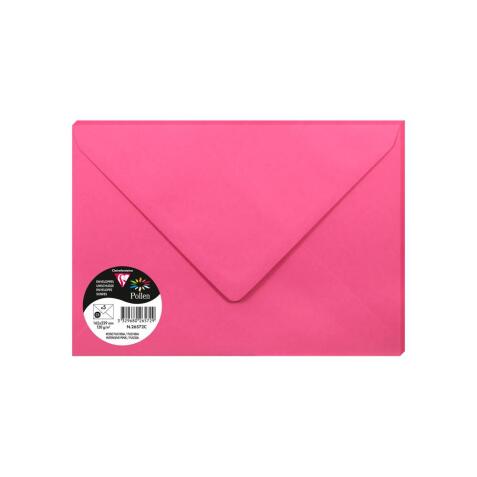 Enveloppe Pollen Clairefontaine 120 g/m² couleur avec patte gommée - Paquet de 5