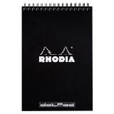 Bloc reliure intégrale Rhodia Classic 14,8x21 cm 80 feuillets dot microperforé 80g - Noir