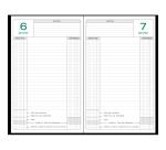 Agenda bureau 14,8x21 cm Caisse Perpétuel Journalier - Noir