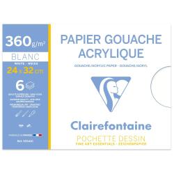 Gouache et Acrylique pochette 6F 24x32cm 360g