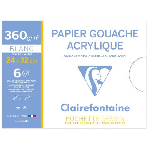 Gouache et Acrylique pochette 6F 24x32cm 360g