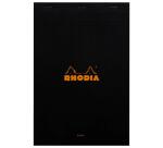 Bloc agrafé Rhodia N°19 21x31,8 cm 80 feuillets uni 80g - Noir