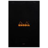 Bloc agrafé Rhodia N°19 21x31,8 cm 80 feuillets uni 80g - Noir
