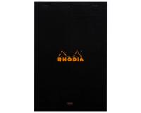 Bloc agrafé Rhodia N°19 21x31,8 cm 80 feuillets uni 80g - Noir