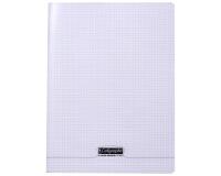 Cahier piqué 8000 POLYPRO 24x32 cm 96 pages petits carreaux 90 g - Incolore