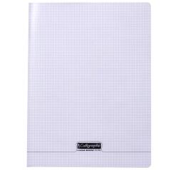 Cahier piqué 8000 POLYPRO 24x32 cm 96 pages petits carreaux 90 g - Incolore