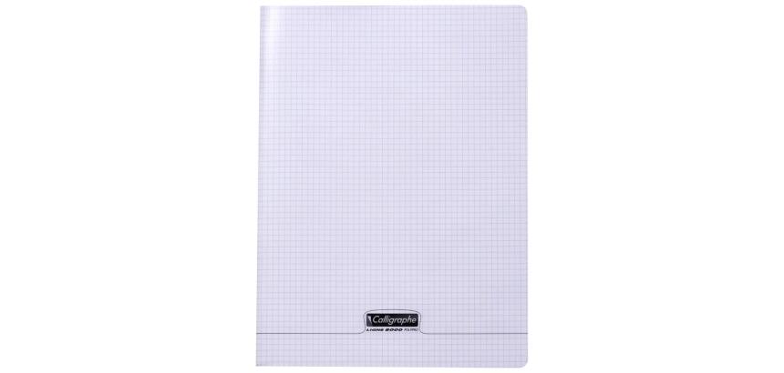 Cahier piqué 8000 POLYPRO 24x32 cm 96 pages petits carreaux 90 g - Incolore