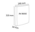 Classeur 4 anneaux 30mm IDERAMA PP en polypropylène rigide - A4