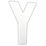 Lettre Y 20,5cm - Blanc