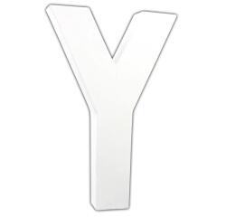 Lettre Y 20,5cm - Blanc