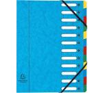 Trieur HARMONIKA® à fenêtres avec élastiques véritable carte lustrée 12 compartiments