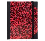 Carnet Marbre 220x170, 192 pages lignées - Rouge