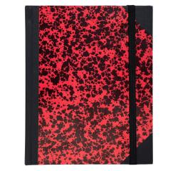 Carnet Marbre 220x170, 192 pages lignées - Rouge
