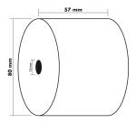 Bobine caisses Exacompta 40340E - l 57 mm x L 76 m, Ø 80 mm - 1 pli(s) - 1 bobine