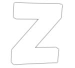 Petite lettre Z 12cm - Blanc