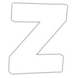 Petite lettre Z 12cm - Blanc