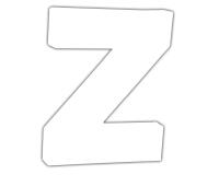 Petite lettre Z 12cm - Blanc