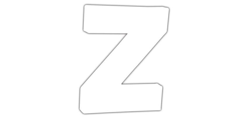 Petite lettre Z 12cm - Blanc