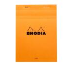 Bloc agrafé Rhodia N°16 14,8x21 cm 80 feuillets ligné avec marge 80g - Orange