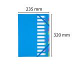 Trieur rigide HARMONIKA® Campus Neon dos extensible 12 compartiments - Bleu