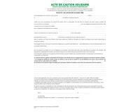 Liasses 'Acte de caution' (tous contrats sauf 50E) - Blanc