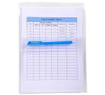 Sachet de 2 pochettes adhésives à soufflet - PP Haute Qualité 20/100e - A4 - Cristal