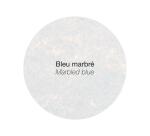 PAPIERS MARBRÉS, Paquet de 25 cartes pliées Pollen 106x213mm 180g/m2 - Bleu marbré