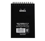 Bloc reliure intégrale Rhodia Classic 10,5x14,8 cm 80 feuillets dot microperforé 80g - Noir